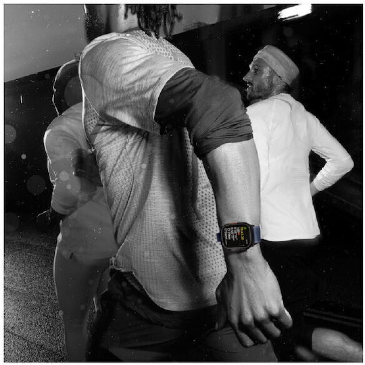 Apple Watch Ultra 2 2024 Titanium 49mm Αδιάβροχο με eSIM και Παλμογράφο (Black με Dark Green Alpine Loop - Large)