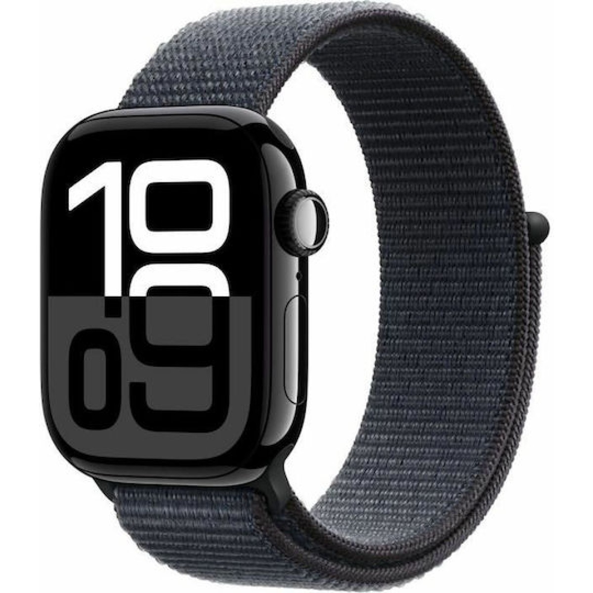 Apple Watch Series 10 Aluminium 42mm Αδιάβροχο με Παλμογράφο (Jet Black με Ink Sport Loop)