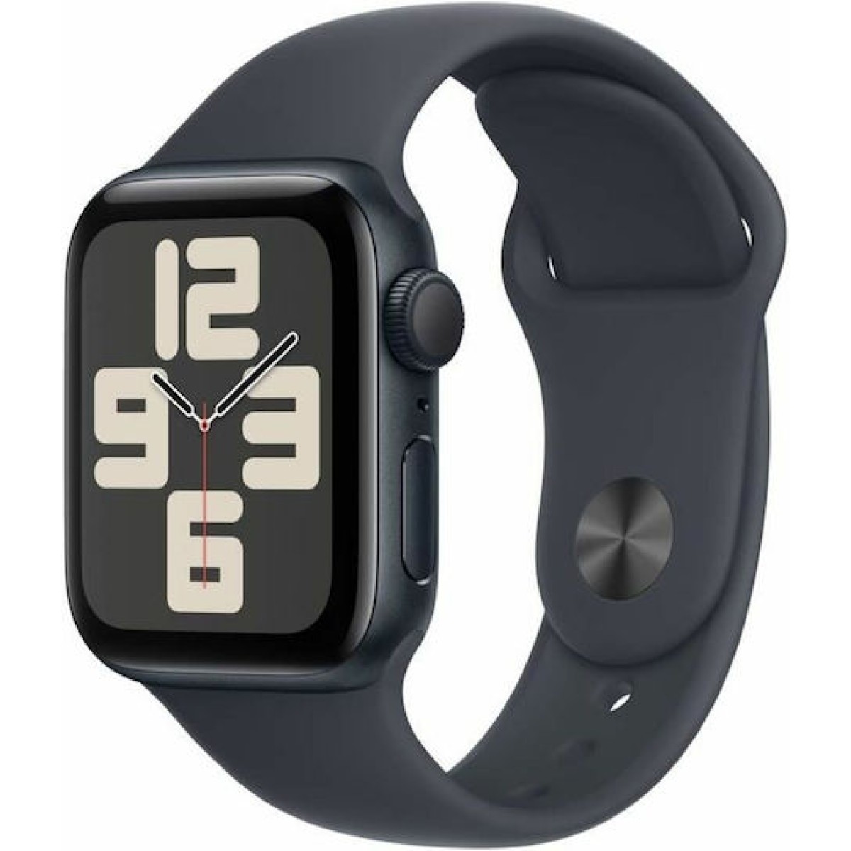 Apple Watch SE 2024 Aluminium 40mm Αδιάβροχο με Παλμογράφο (Midnight με Midnight Sport Band (S/M))