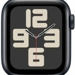 Apple Watch SE 2024 Aluminium 40mm Αδιάβροχο με Παλμογράφο (Midnight με Midnight Sport Band (M/L))