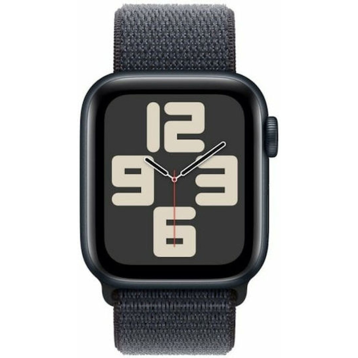 Apple Watch SE 2024 Aluminium 40mm Αδιάβροχο με Παλμογράφο (Midnight με Ink Sport Loop)