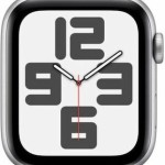 Apple Watch SE 2024 Aluminium 44mm Αδιάβροχο με Παλμογράφο (Silver με Blue Cloud Sport Loop)