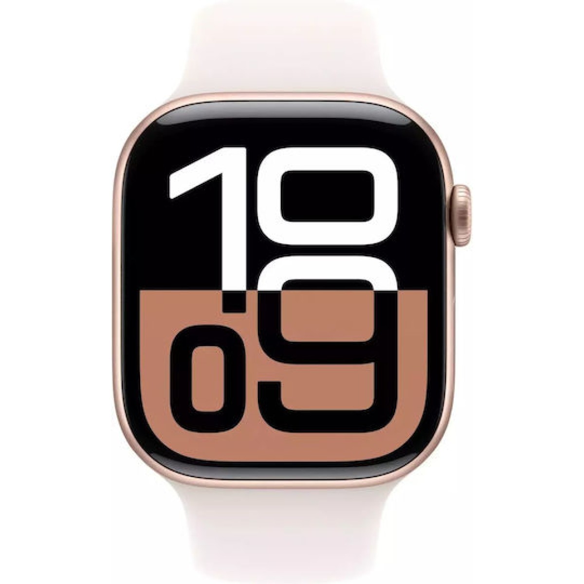 Apple Watch Series 10 Cellular Aluminium 42mm Αδιάβροχο με eSIM και Παλμογράφο (Rose Gold με Light Blush Sport Band (S/M))