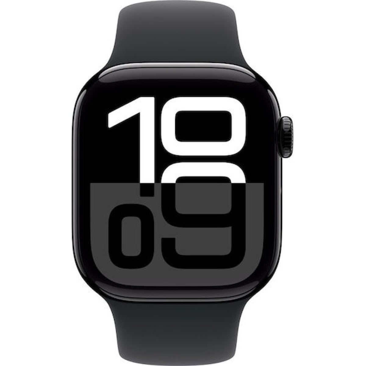 Apple Watch Series 10 Cellular Aluminium 42mm Αδιάβροχο με eSIM και Παλμογράφο (Jet Black Aluminium Case with Sport Band M/L)