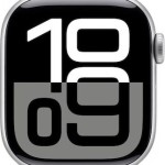 Apple Watch Series 10 Cellular Aluminium 42mm Αδιάβροχο με eSIM και Παλμογράφο (Silver με Blue Cloud Sport Loop)