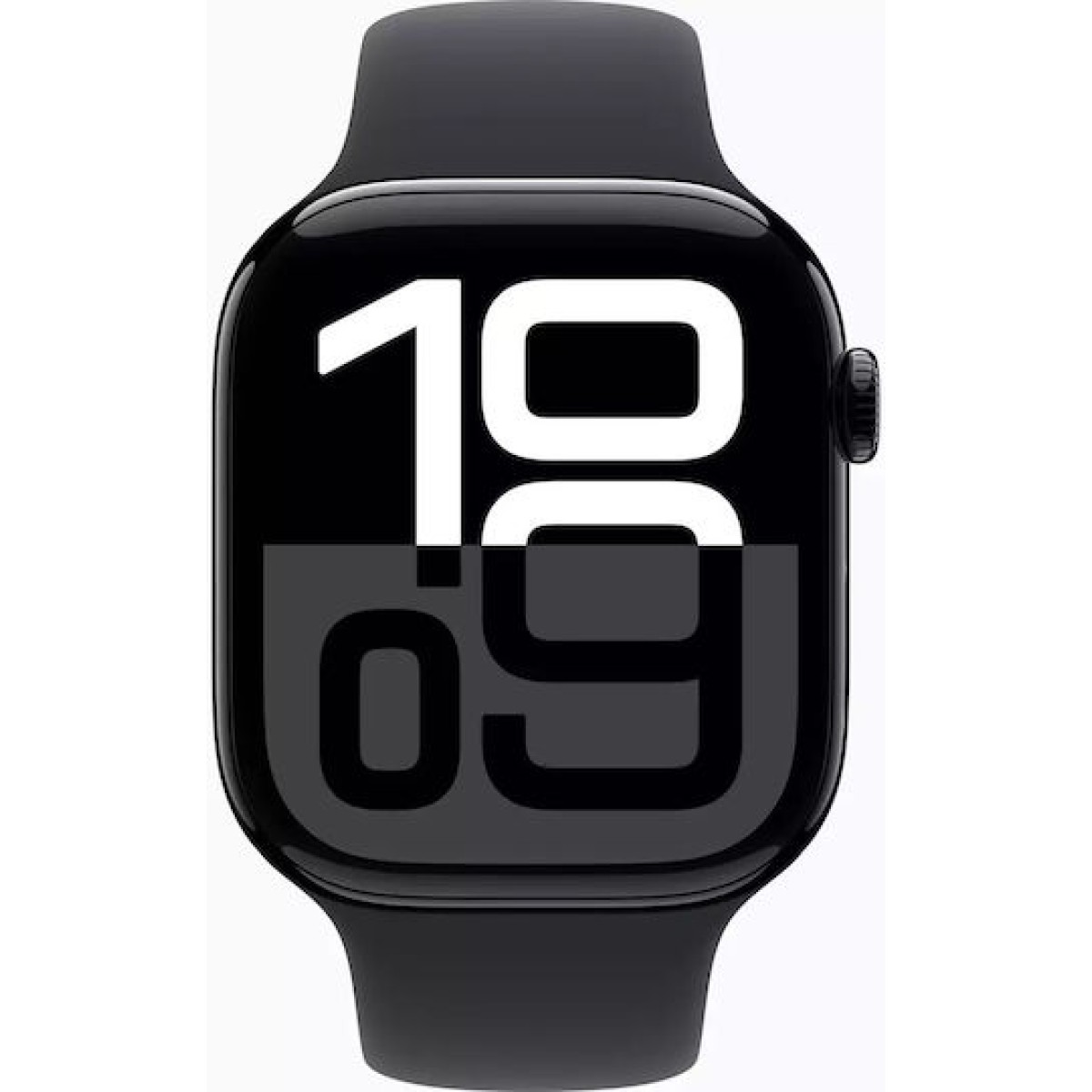 Apple Watch Series 10 Cellular Aluminium 46mm Αδιάβροχο με eSIM και Παλμογράφο (Jet Black with Sport Band - S/M)