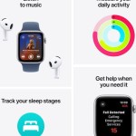 Apple Watch SE 2024 Cellular Aluminium 40mm Αδιάβροχο με eSIM και Παλμογράφο (Starlight με Starlight Sport Band (S/M))