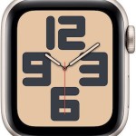 Apple Watch SE 2024 Cellular Aluminium 40mm Αδιάβροχο με eSIM και Παλμογράφο (Starlight με Starlight Sport Band (M/L))