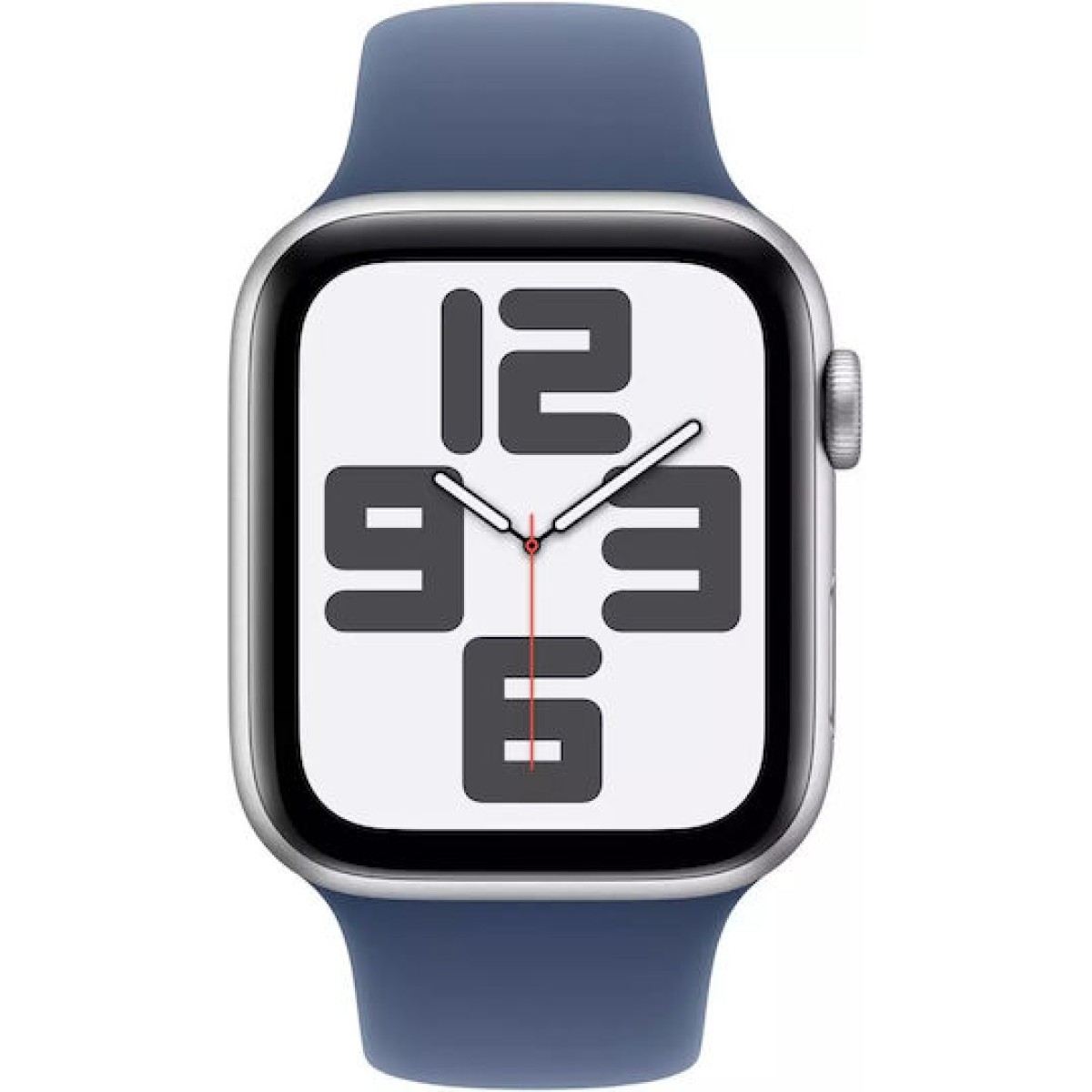 Apple Watch SE 2024 Cellular Aluminium 40mm Αδιάβροχο με eSIM και Παλμογράφο (Silver με Denim Sport Band (M/L))