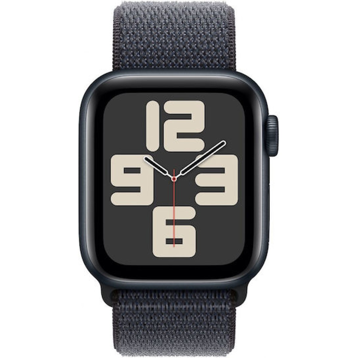 Apple Watch SE 2024 Cellular Aluminium 40mm Αδιάβροχο με eSIM και Παλμογράφο (Midnight με Ink Sport Loop)