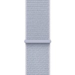Apple Watch SE 2024 Cellular Aluminium 44mm Αδιάβροχο με eSIM και Παλμογράφο (Silver με Cloud Blue Sport Loop)