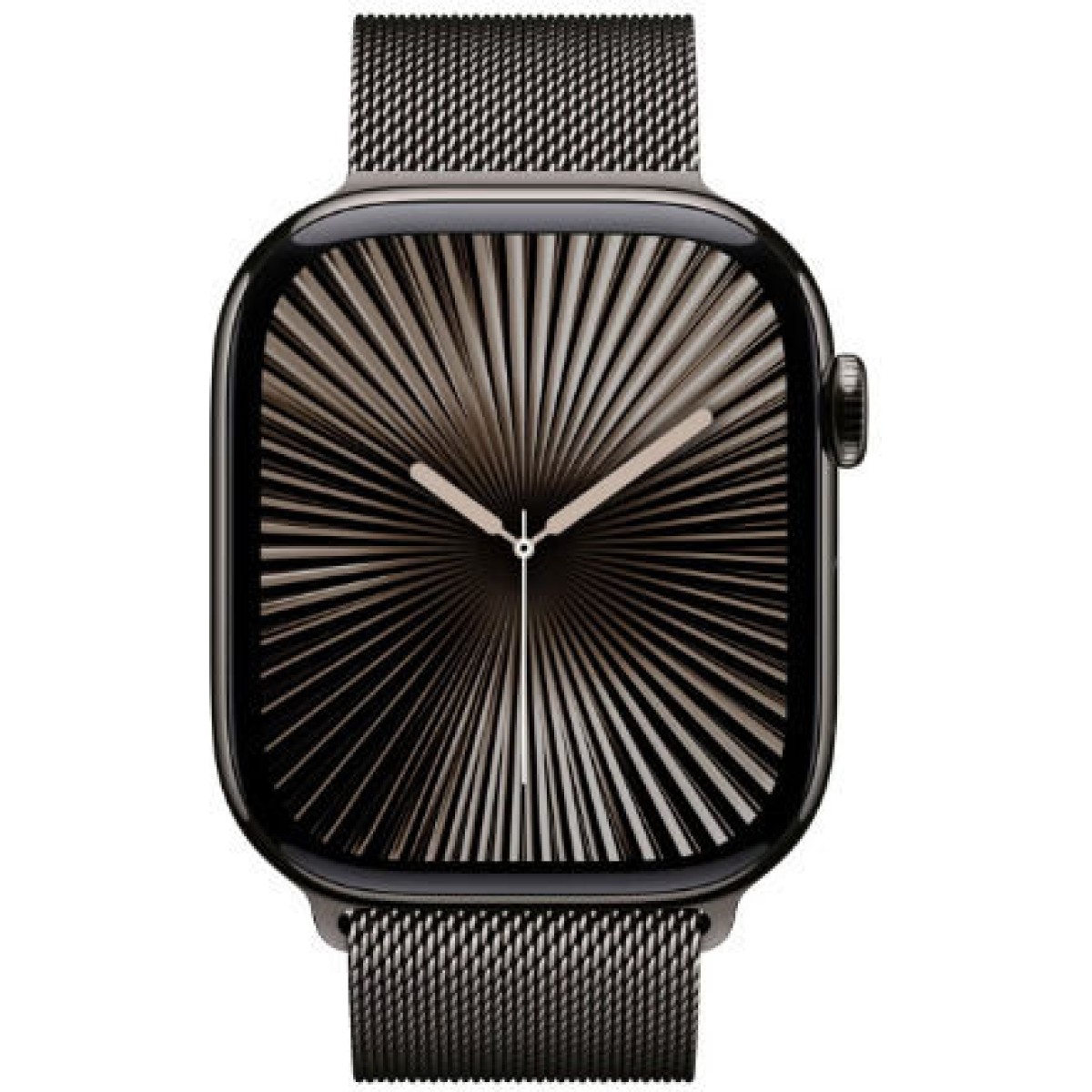 Apple Watch Series 10 Cellular Titanium 46mm Αδιάβροχο με eSIM και Παλμογράφο (Slate - Milanese Loop Slate M/L)