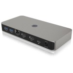 Icy Box IB-DK2880-C41 USB-C Docking Station με HDMI 4K PD Ethernet και σύνδεση 2 Οθονών Γκρι