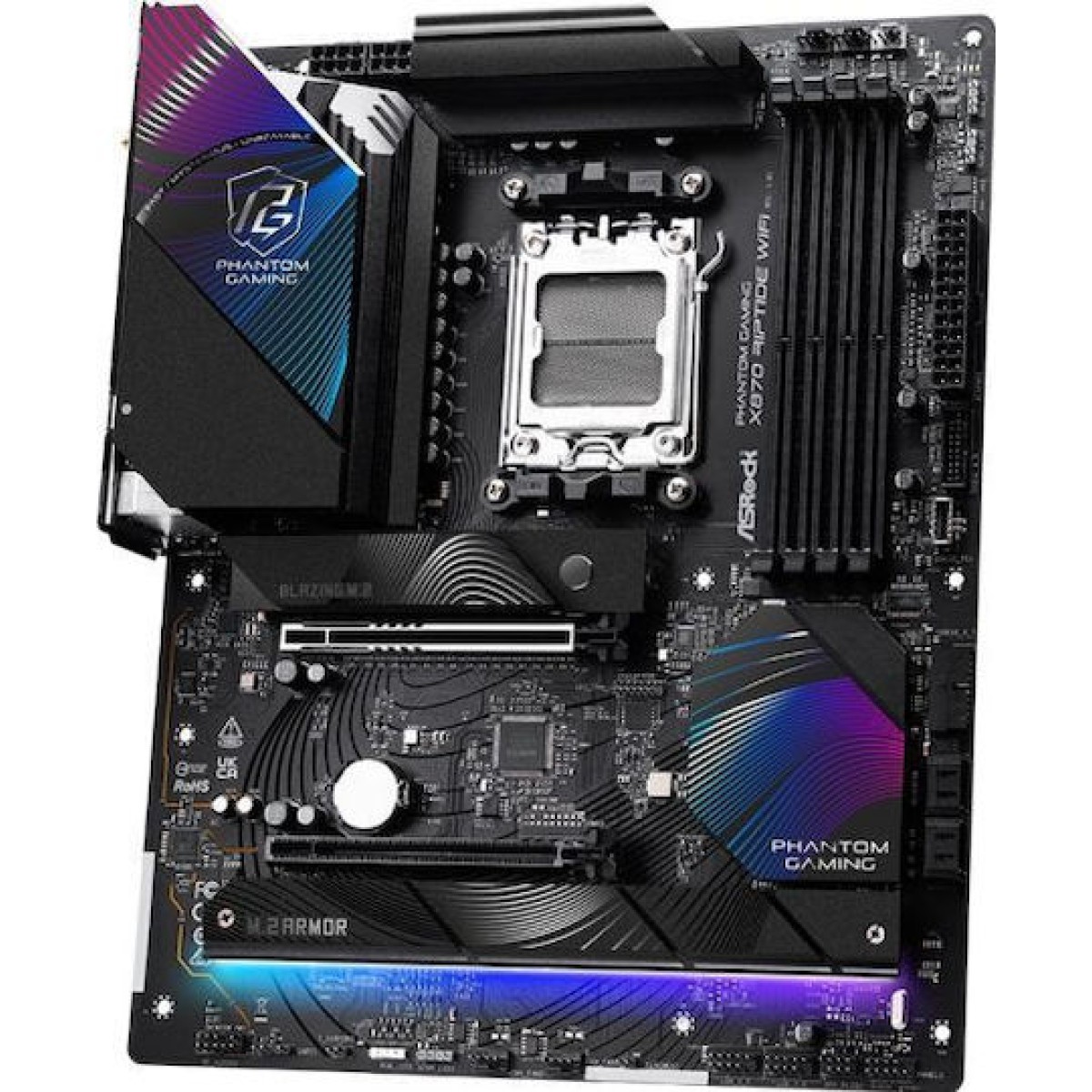 ASRock X870 Phantom Gaming Riptide WiFi Motherboard ATX με AMD AM5 Socket 90-MXBPP0-A0UAYZ