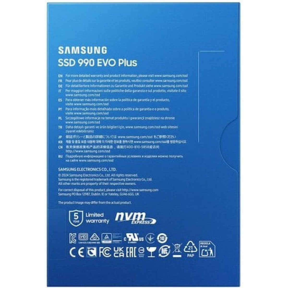 Samsung 990 EVO Plus SSD 1TB M.2 NVMe PCI Express 5.0