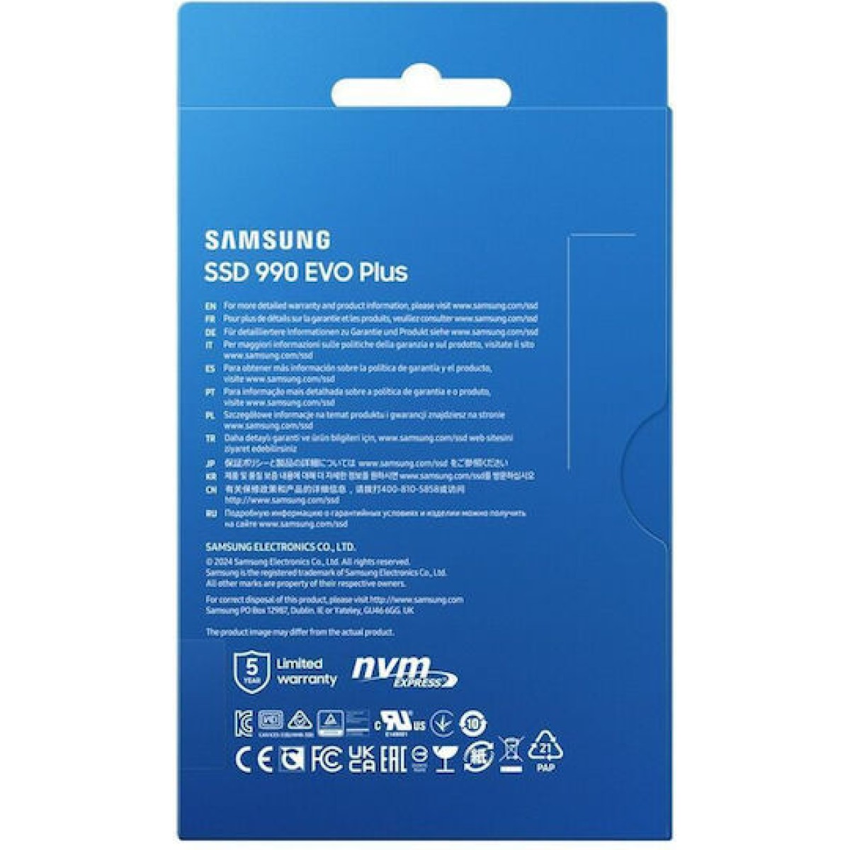 Samsung 990 EVO Plus SSD 1TB M.2 NVMe PCI Express 5.0