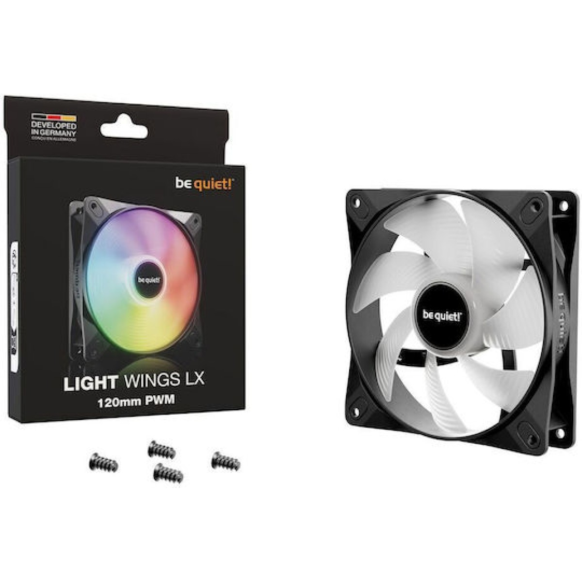 Be Quiet Light Wings LX Case Fan 120mm με ARGB Φωτισμό και Σύνδεση 3-Pin / 4-Pin PWM