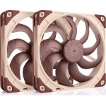 Noctua NF-A14x25 G2 PWM Sx2-PP Case Fan 140mm με Σύνδεση 4-Pin 2τμχ Καφέ