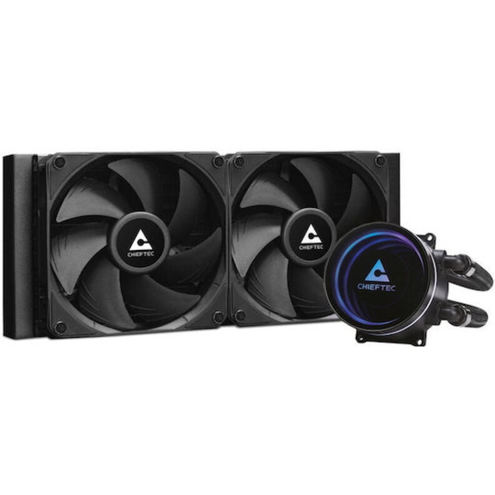Chieftec Iceberg 240 Dark Υδρόψυξη Επεξεργαστή Διπλού Ανεμιστήρα 120mm για Socket AM4/AM5/1700/1200/115x