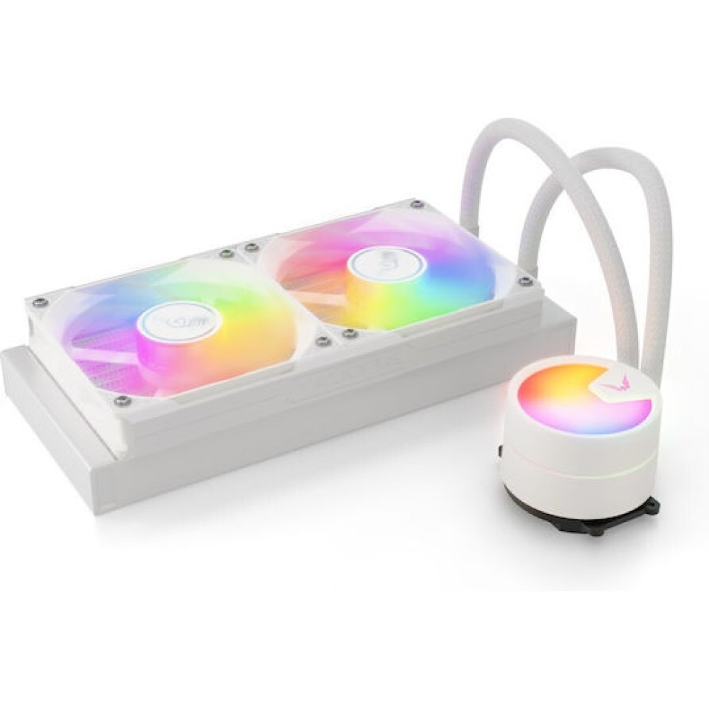 Valkyrie A240 Υδρόψυξη Επεξεργαστή Διπλού Ανεμιστήρα 120mm για Socket AM4/AM5/1700 με ARGB Φωτισμό Λευκή