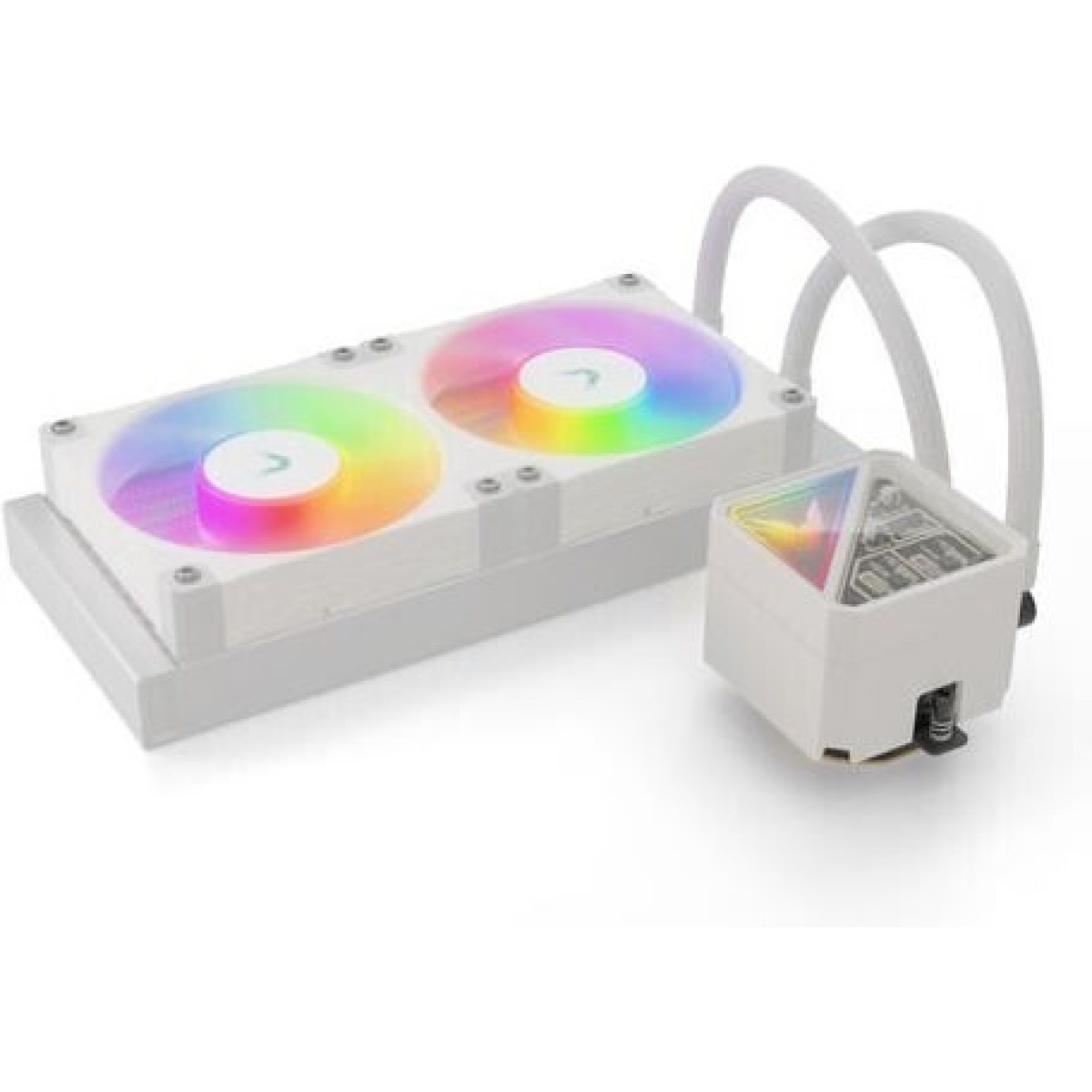 Valkyrie V240 Lite Υδρόψυξη Επεξεργαστή Διπλού Ανεμιστήρα 120mm για Socket AM4/AM5/1700/1200/115x με Λευκό Φωτισμό Λευκή