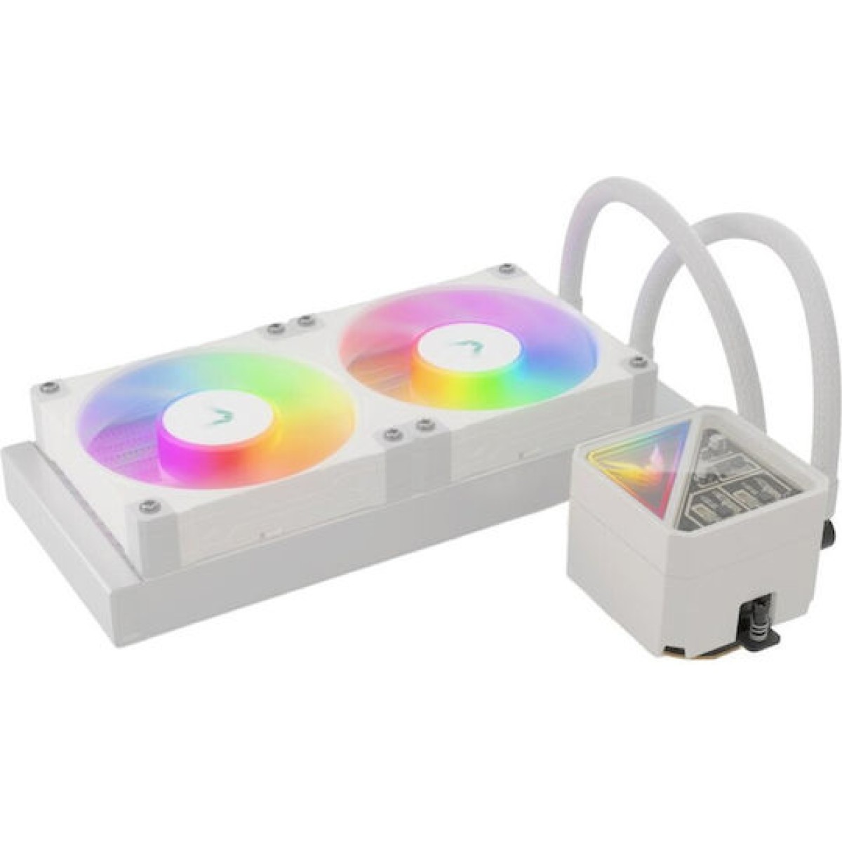 Valkyrie V240 Lite Υδρόψυξη Επεξεργαστή Διπλού Ανεμιστήρα 120mm για Socket AM4/AM5/1700/1200/115x με Λευκό Φωτισμό Λευκή