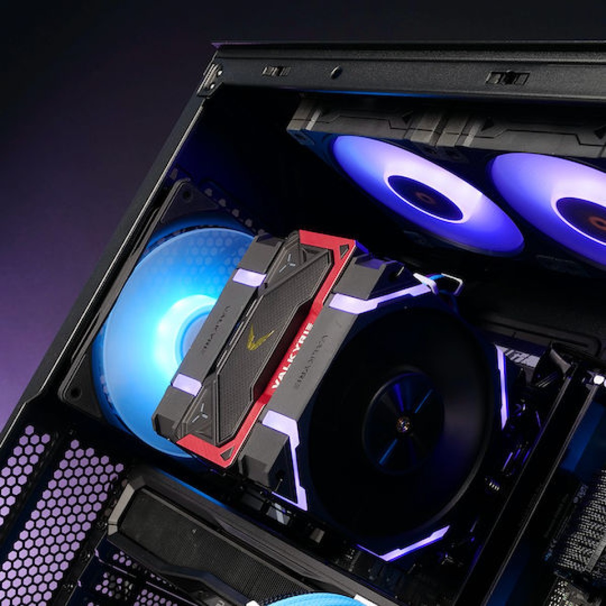 Valkyrie VK02 LCD Gaming Midi Tower Κουτί Υπολογιστή με Πλαϊνό Παράθυρο Μαύρο