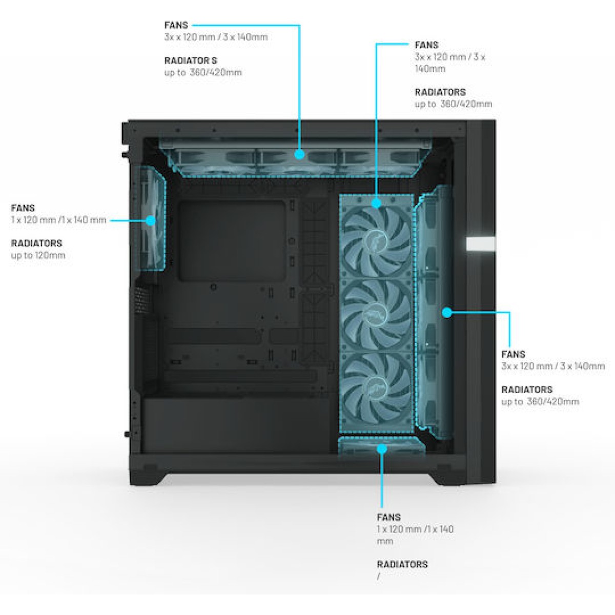 Valkyrie VK02 LCD Gaming Midi Tower Κουτί Υπολογιστή με Πλαϊνό Παράθυρο Μαύρο