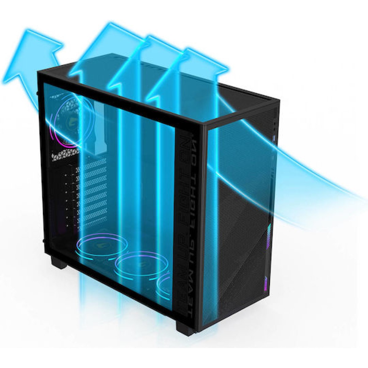 Gigabyte Aorus C400 Glass Midi Tower Κουτί Υπολογιστή με Πλαϊνό Παράθυρο και RGB Φωτισμό Μαύρο