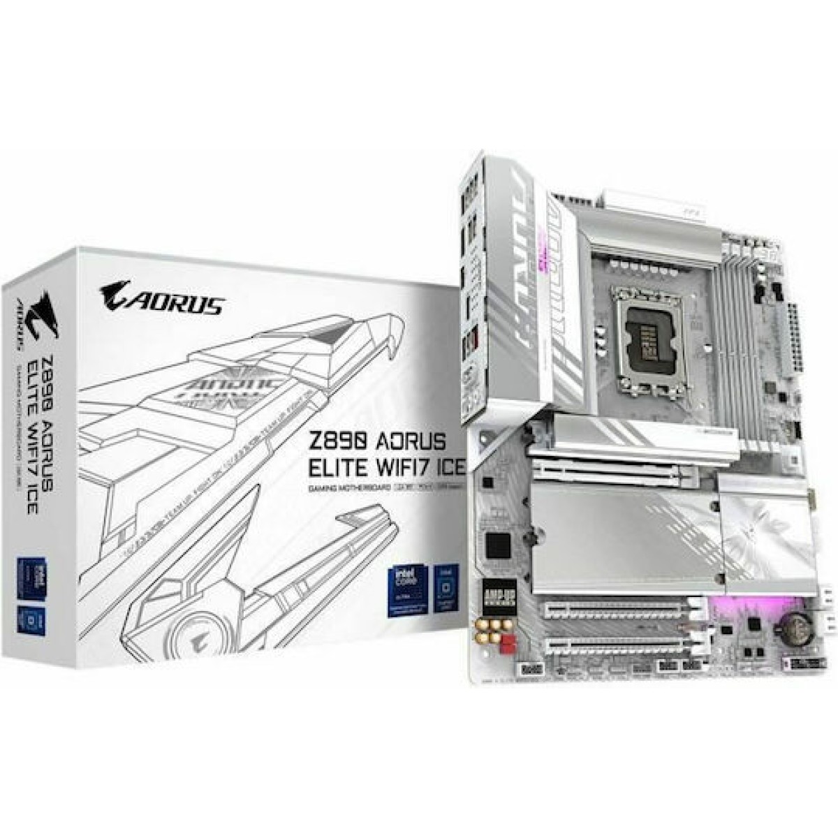 Gigabyte Aorus Elite Wifi 7 ICE Z890 Motherboard ATX με Intel 1851 Socket