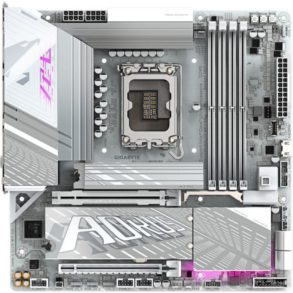 Gigabyte Z890M Aorus Elite Wifi 7 Ice Motherboard Micro ATX με Intel 1851 Socket