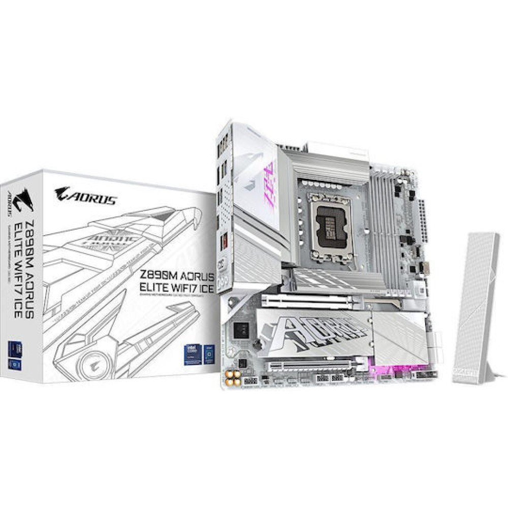 Gigabyte Z890M Aorus Elite Wifi 7 Ice Motherboard Micro ATX με Intel 1851 Socket
