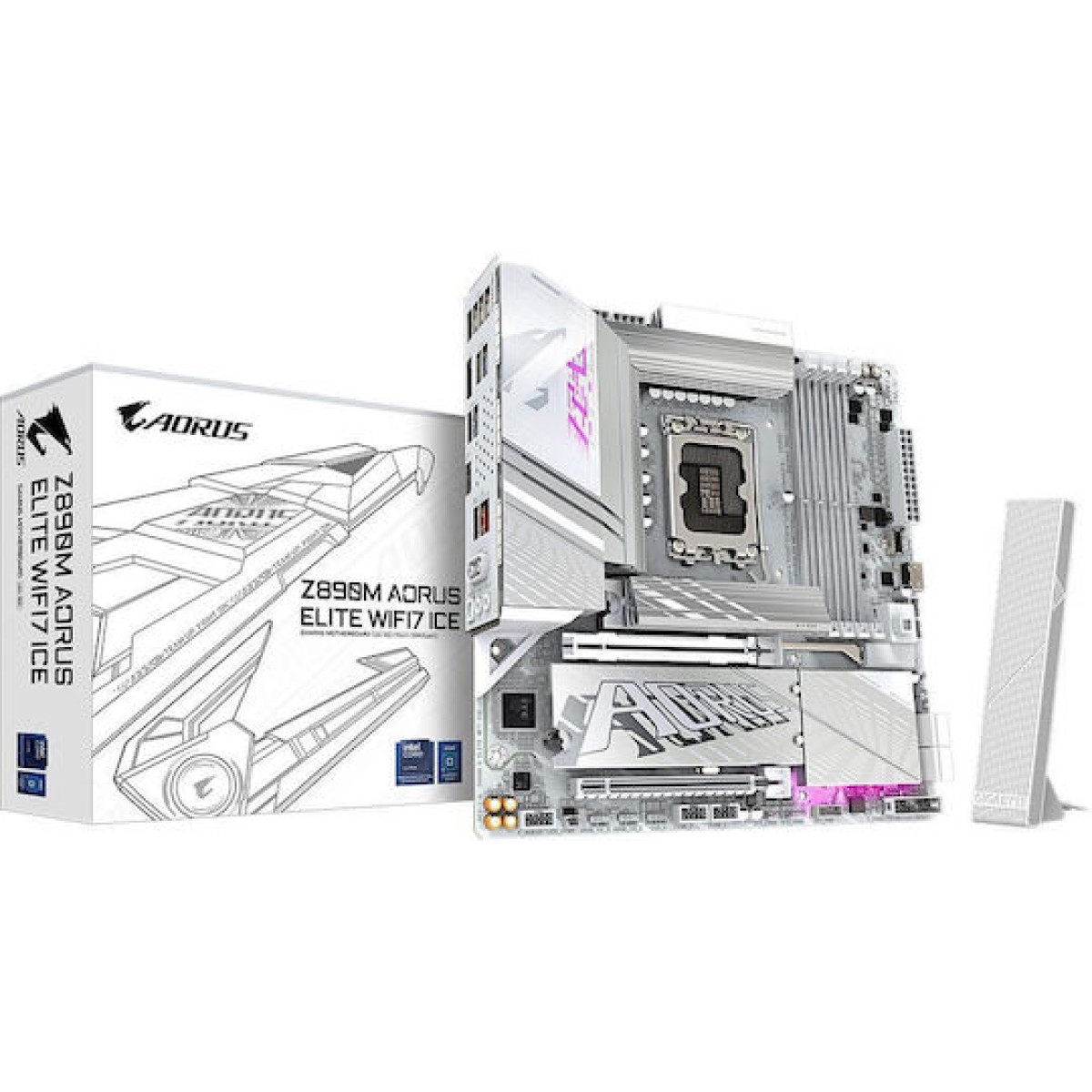 Gigabyte Z890M Aorus Elite Wifi 7 Ice Motherboard Micro ATX με Intel 1851 Socket