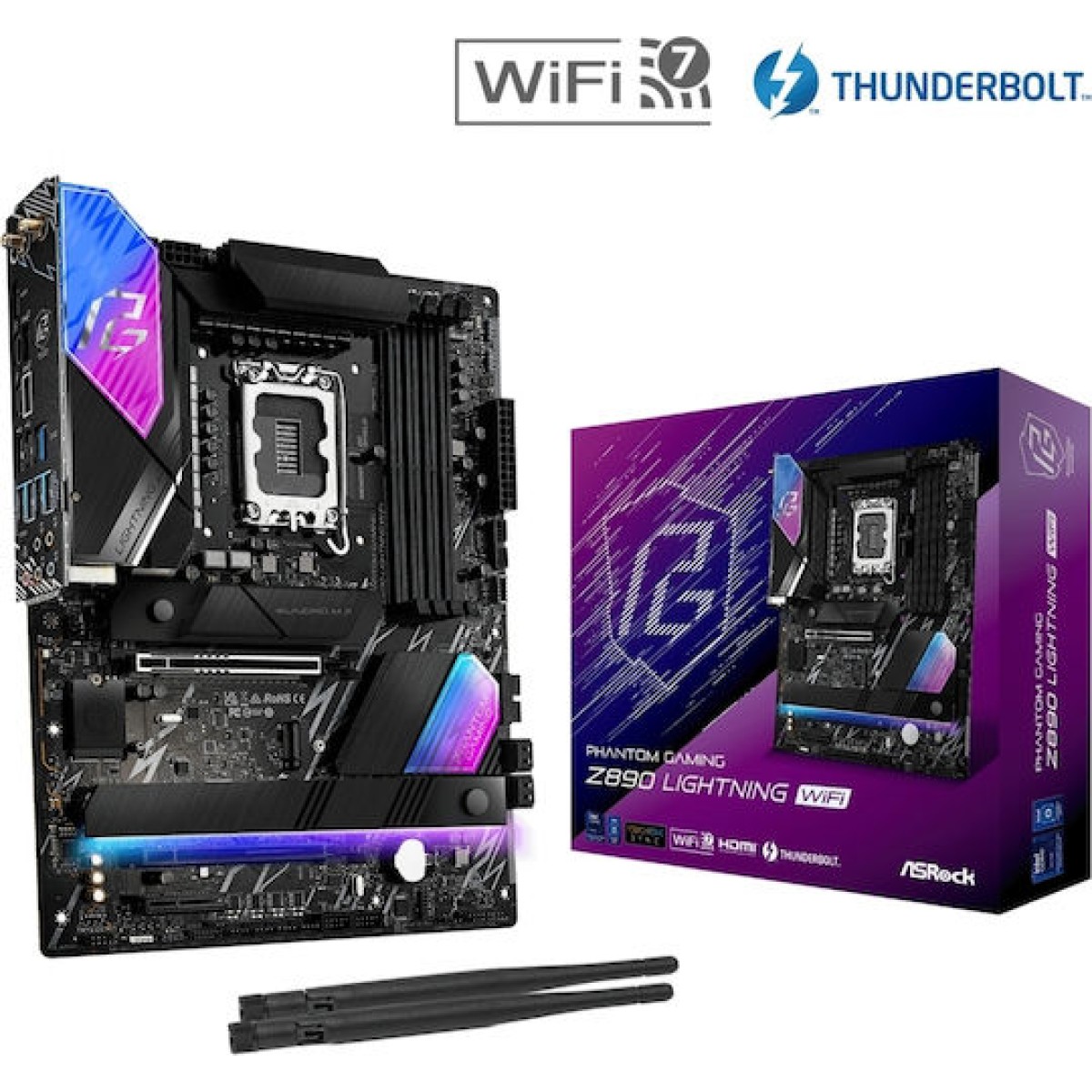 ASRock Z890 Lightning WiFi Motherboard ATX με Intel 1851 Socket 90-MXBPG0-A0UAYZ