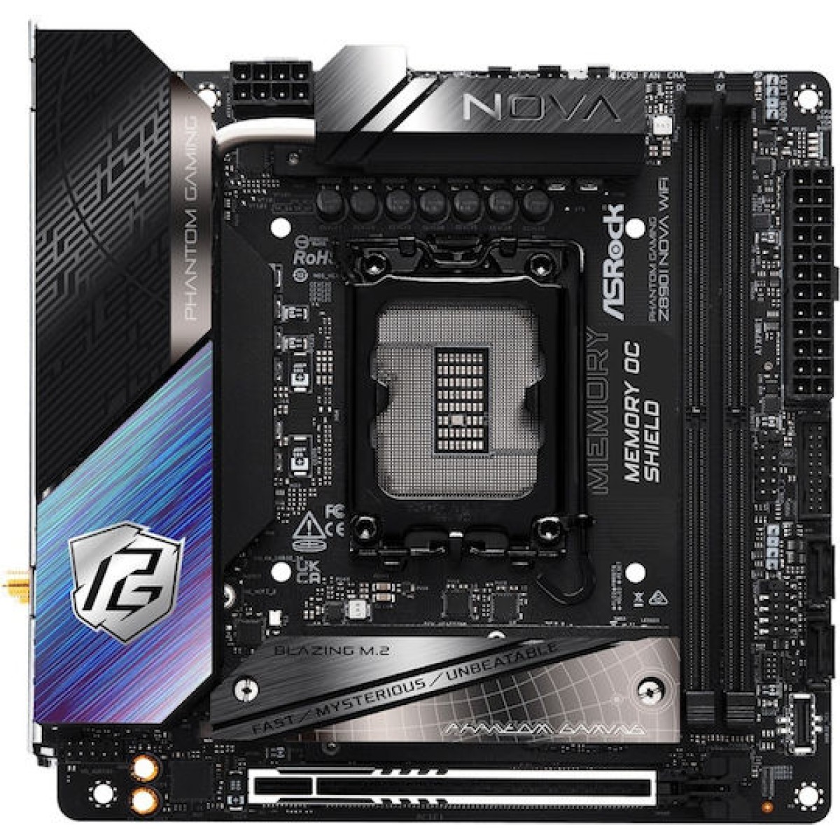 ASRock Phantom Gaming Z890I Nova WiFi Motherboard Mini ITX με Intel 1851 Socket 90-MXBPN0-A0UAYZ