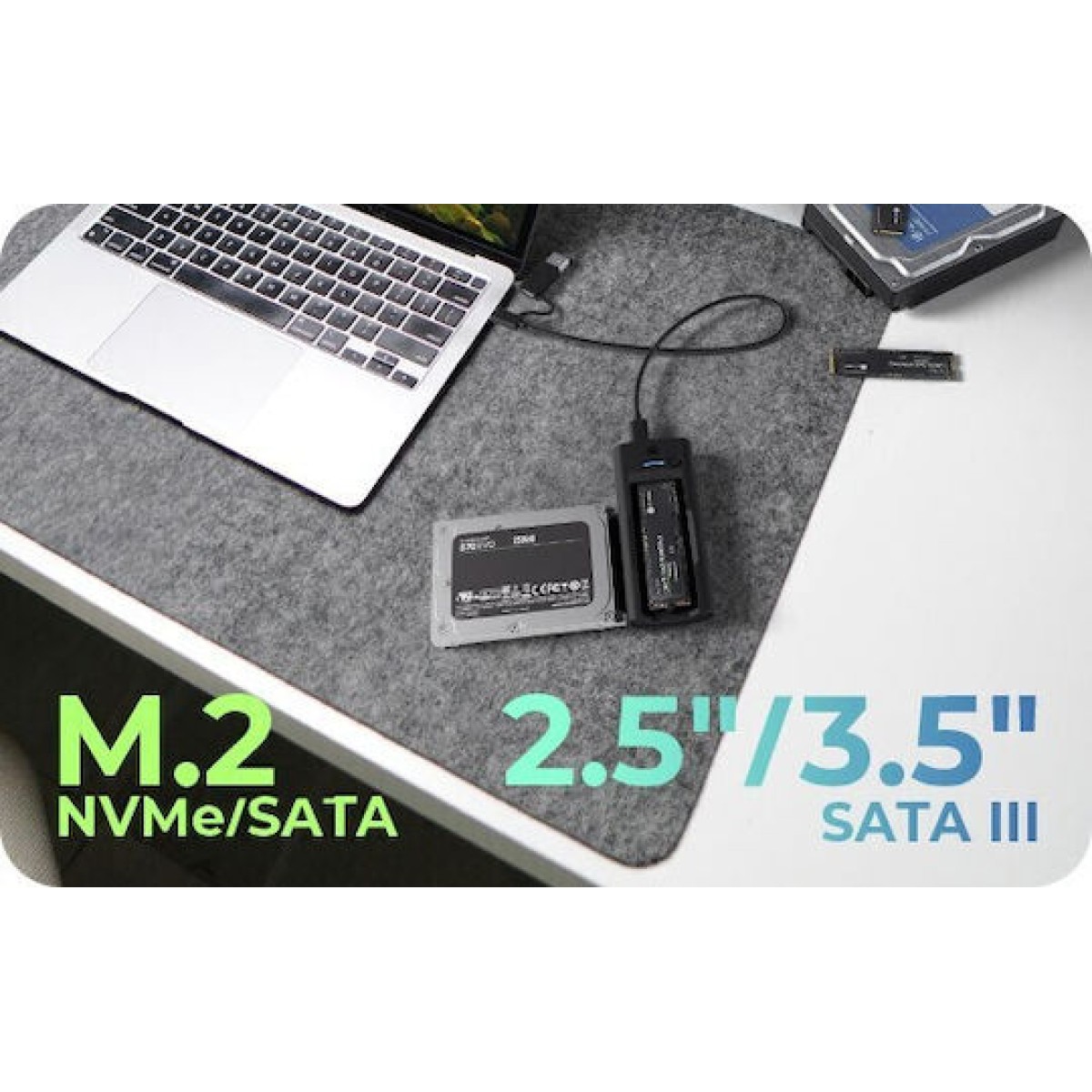 Icy Box Icybox Θήκη για Σκληρό Δίσκο M.2 SATA III με σύνδεση USB 3.2