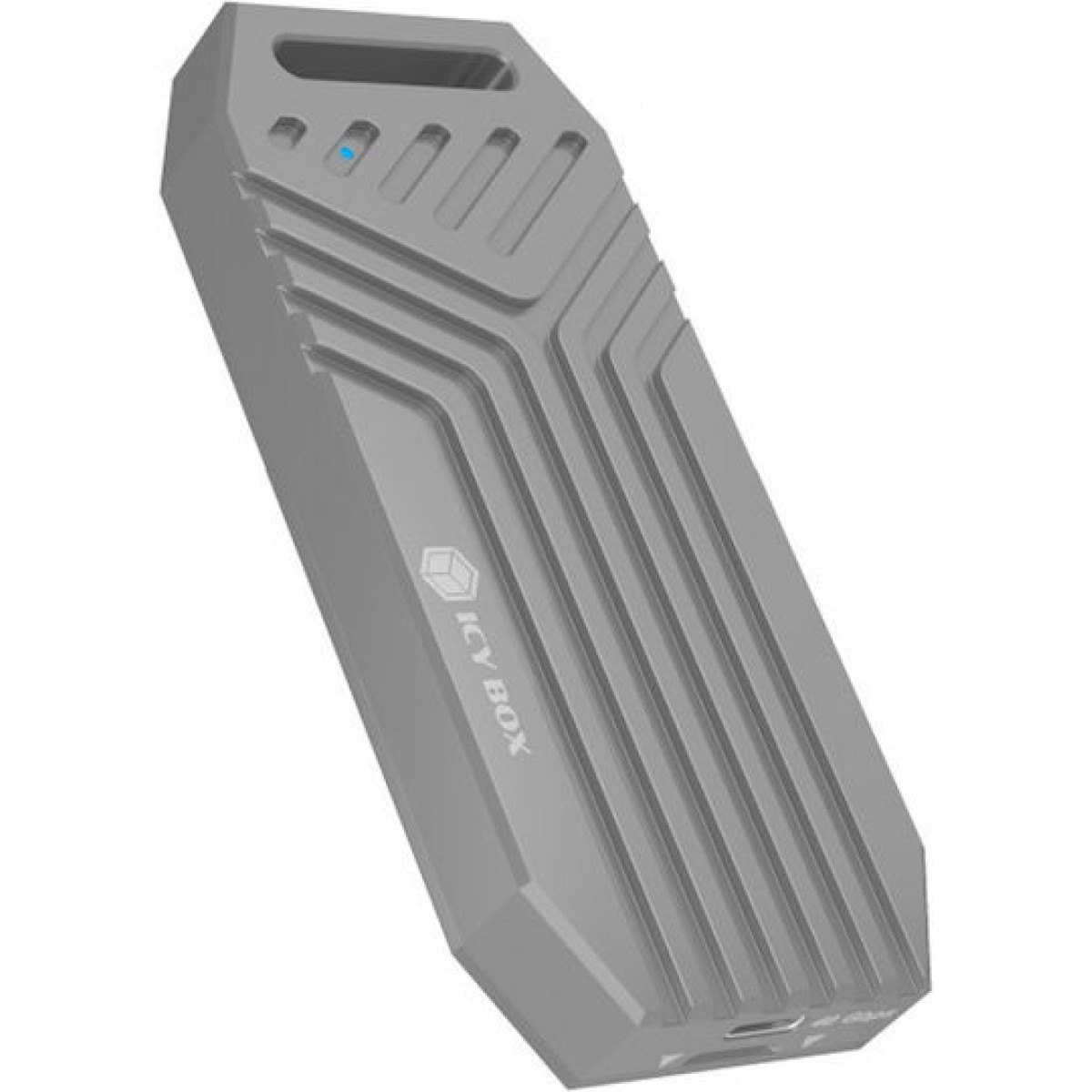 Icy Box Θήκη για Σκληρό Δίσκο M.2 PCI Express NVME με σύνδεση Type-C σε Ασημί χρώμα