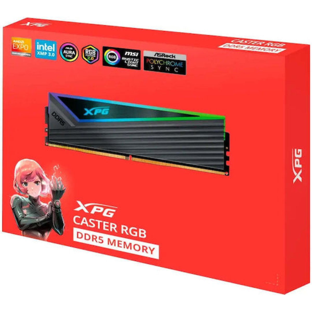 Adata Caster DDR5 32GB RAM με 2x16GB Modules και Ταχύτητα 6400 για Desktop