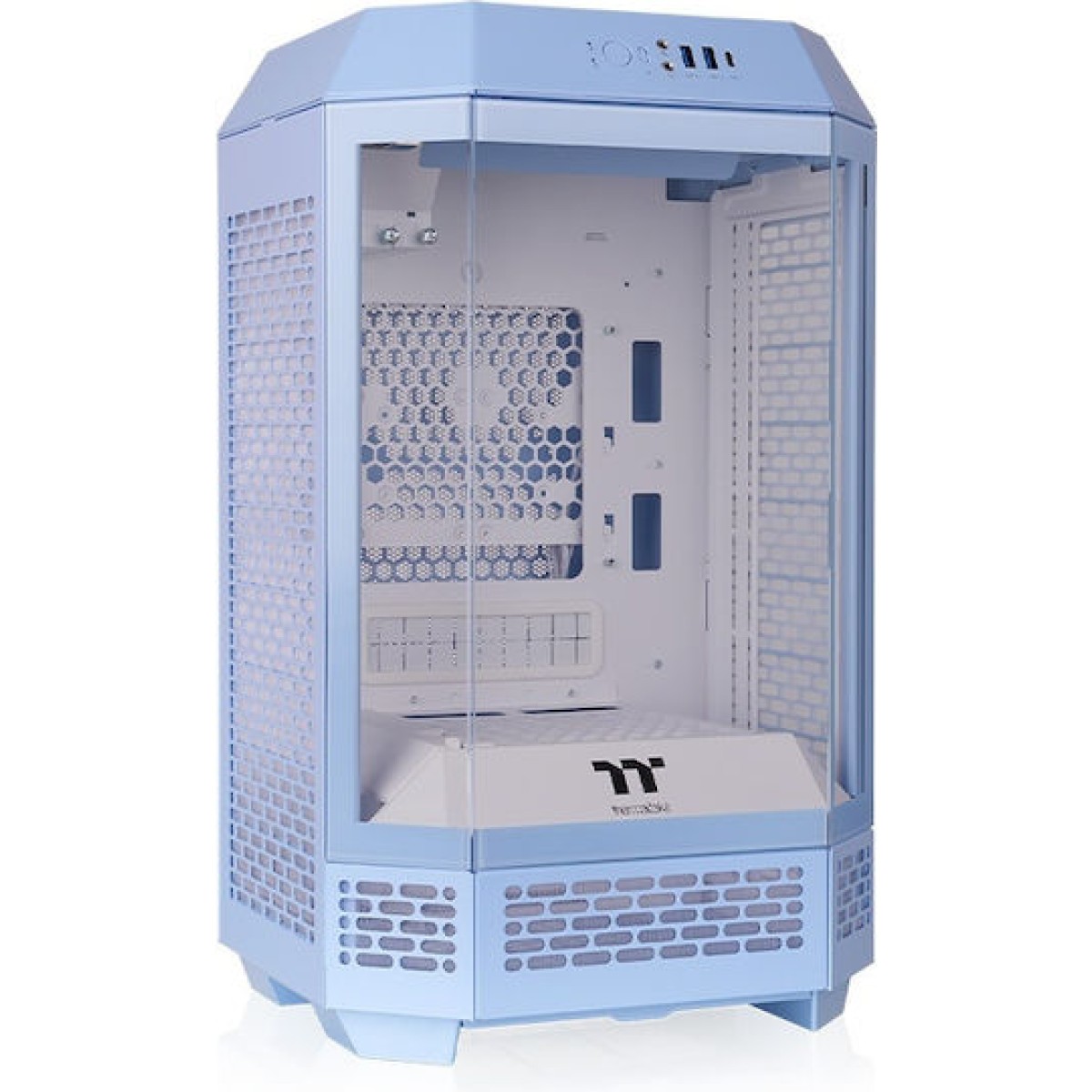 Thermaltake The Tower 250 Gaming Mini Tower Κουτί Υπολογιστή με Πλαϊνό Παράθυρο και RGB Φωτισμό Hydrangea Blue