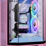 Thermaltake The Tower 300 Micro Tower Κουτί Υπολογιστή με Πλαϊνό Παράθυρο και RGB Φωτισμό Bubble Pink