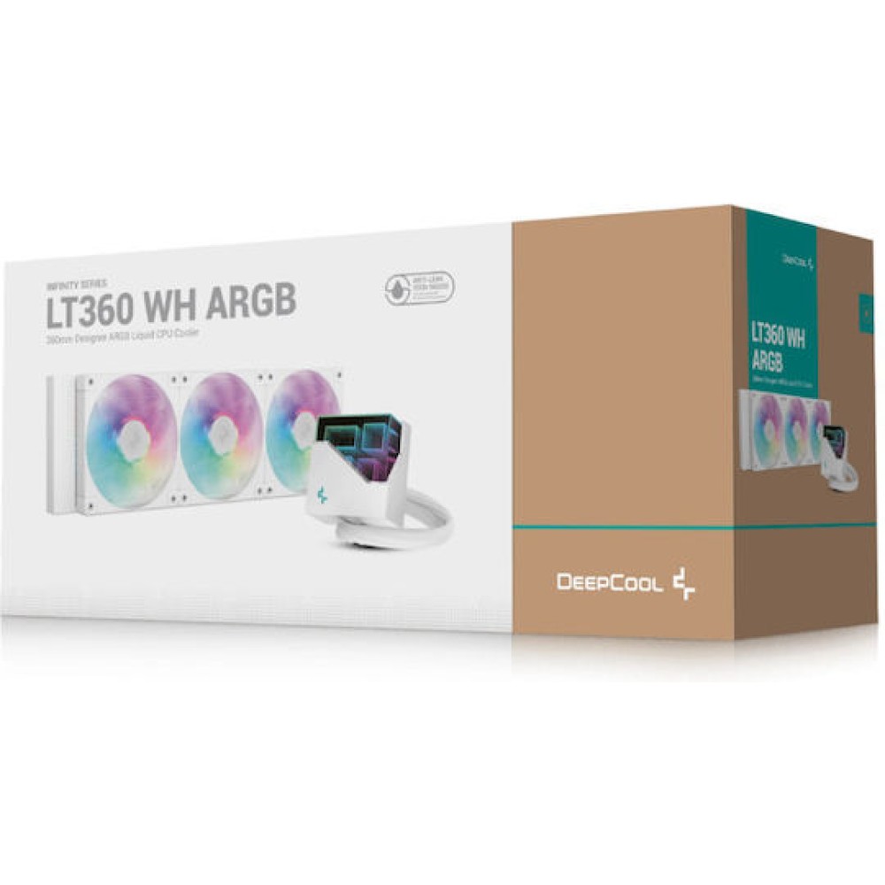 Deepcool LT360 Υδρόψυξη Επεξεργαστή Τριπλού Ανεμιστήρα 120mm για Socket AM4/AM5/1700/1200/115x με ARGB Φωτισμό Λευκή
