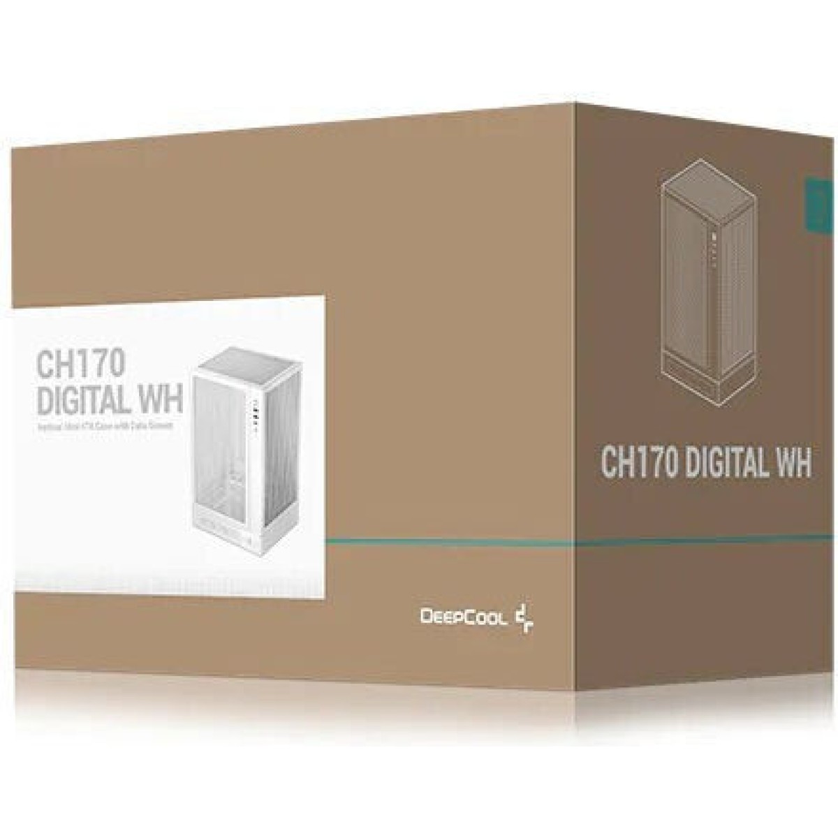 Deepcool CH170 Digital Mini Tower Κουτί Υπολογιστή με Πλαϊνό Παράθυρο Λευκό