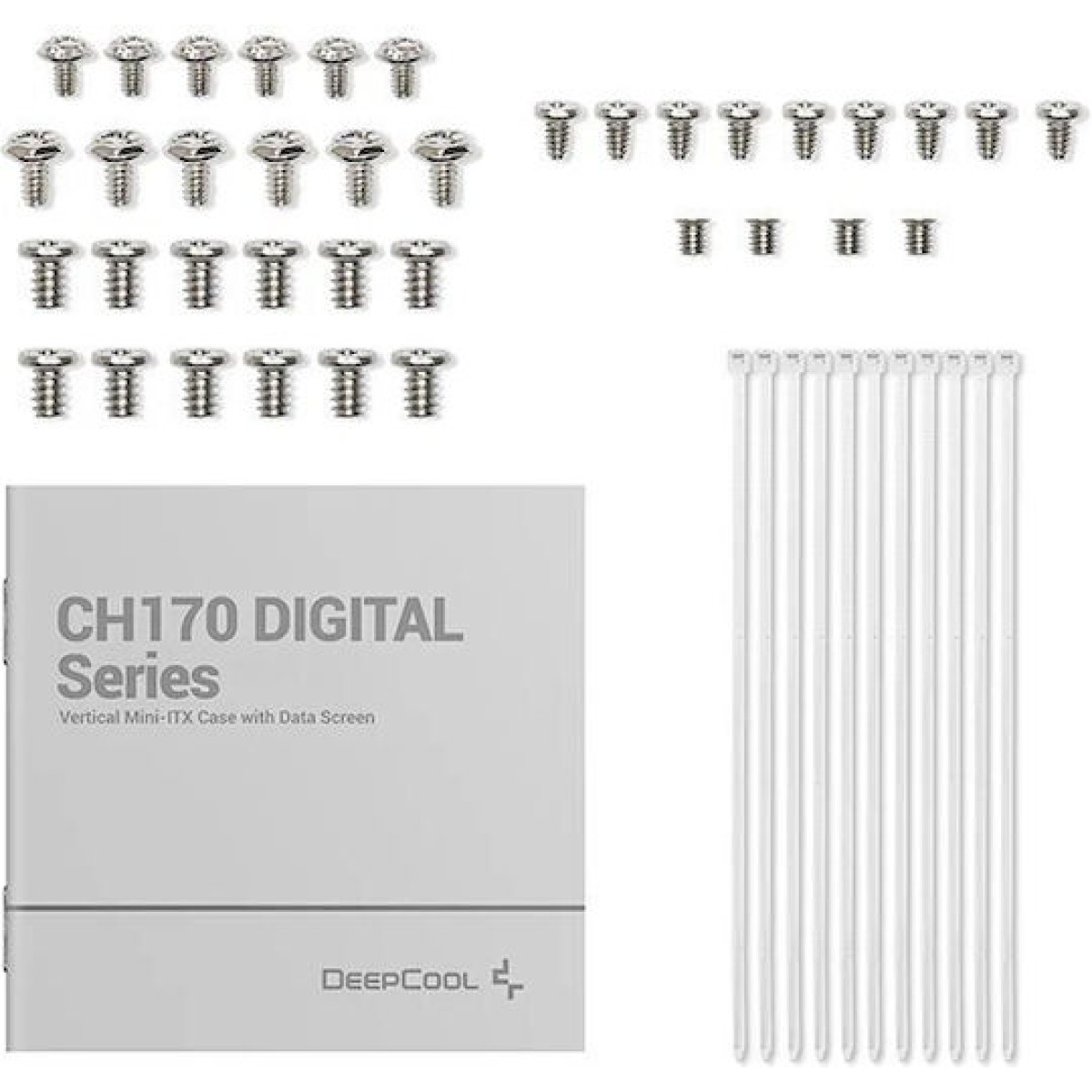 Deepcool CH170 Digital Mini Tower Κουτί Υπολογιστή με Πλαϊνό Παράθυρο Λευκό