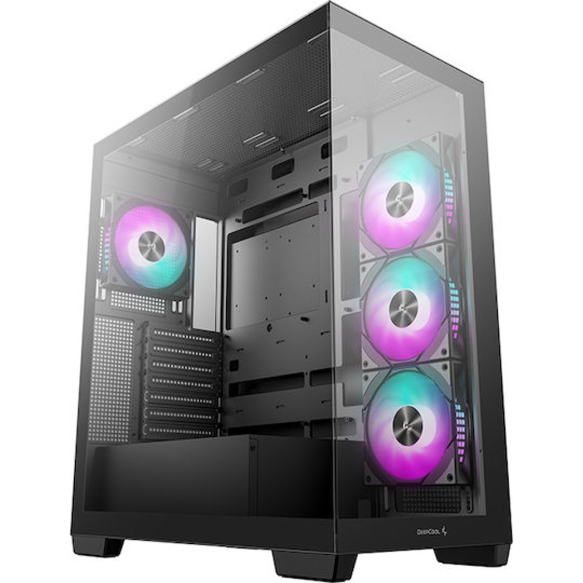 Deepcool CG580 4F Gaming Midi Tower Κουτί Υπολογιστή με Πλαϊνό Παράθυρο και ARGB Φωτισμό Μαύρο