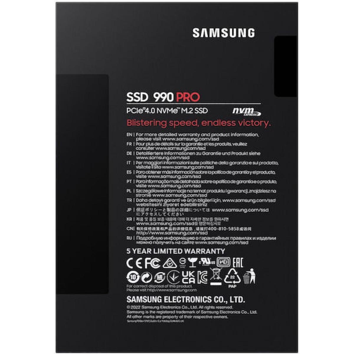 Samsung 990 Pro SSD 4TB M.2 NVMe PCI Express 4.0