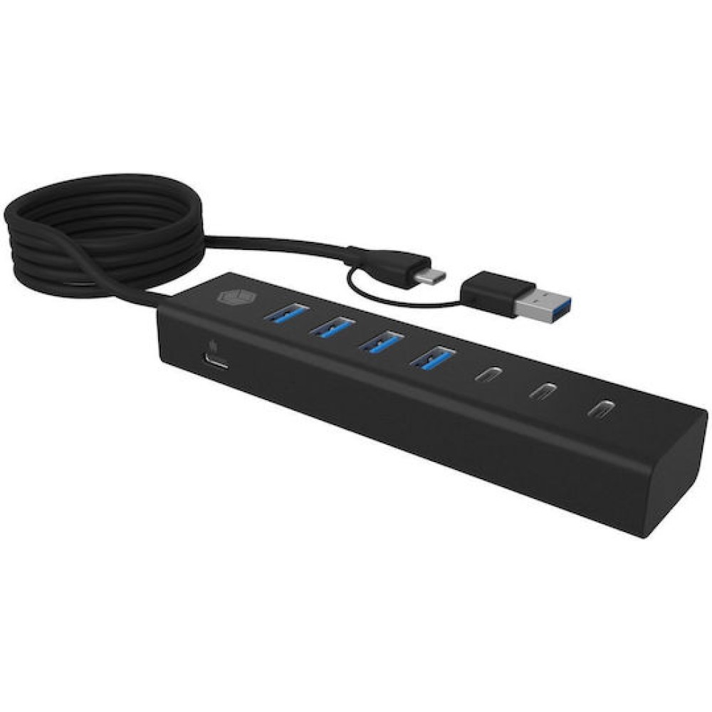 Icy Box USB 3.2 Hub 7 Θυρών με σύνδεση USB-A / USB-C