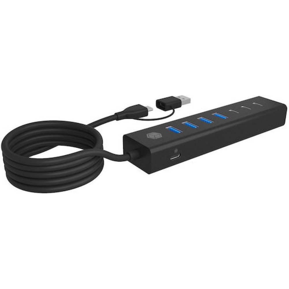 Icy Box USB 3.2 Hub 7 Θυρών με σύνδεση USB-A / USB-C
