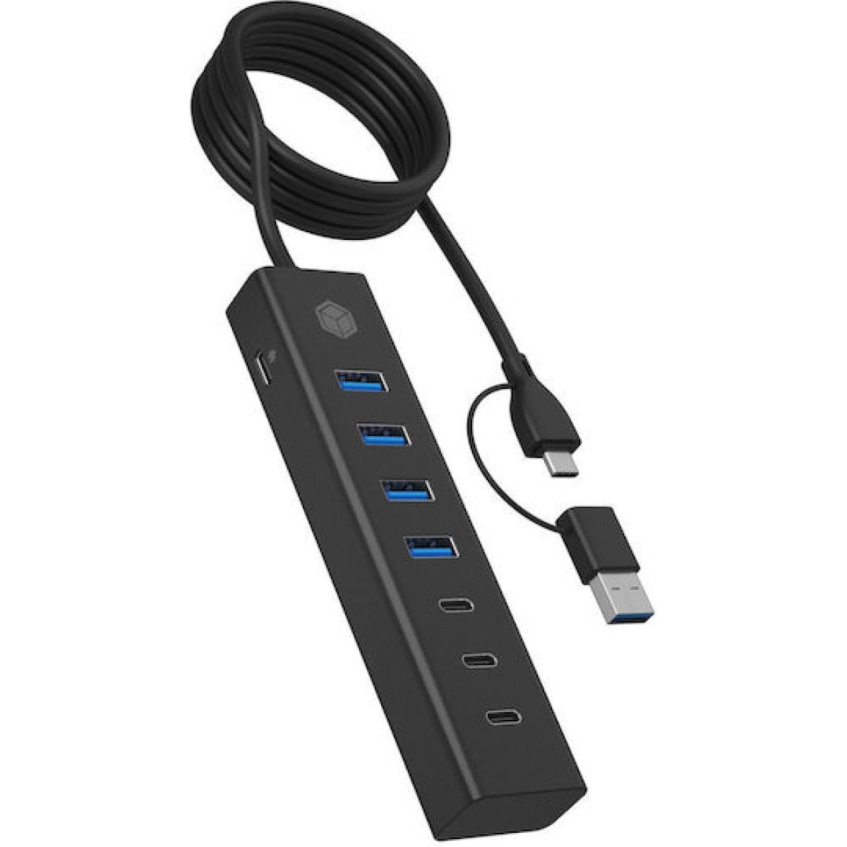 Icy Box USB 3.2 Hub 7 Θυρών με σύνδεση USB-A / USB-C