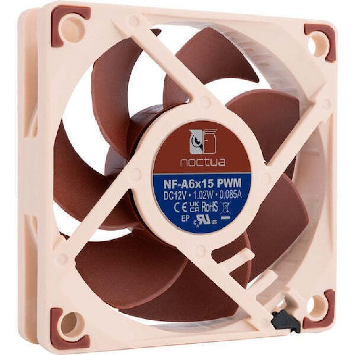 Noctua NF-A6x15 PWM Case Fan 60mm με Σύνδεση 4-Pin Καφέ