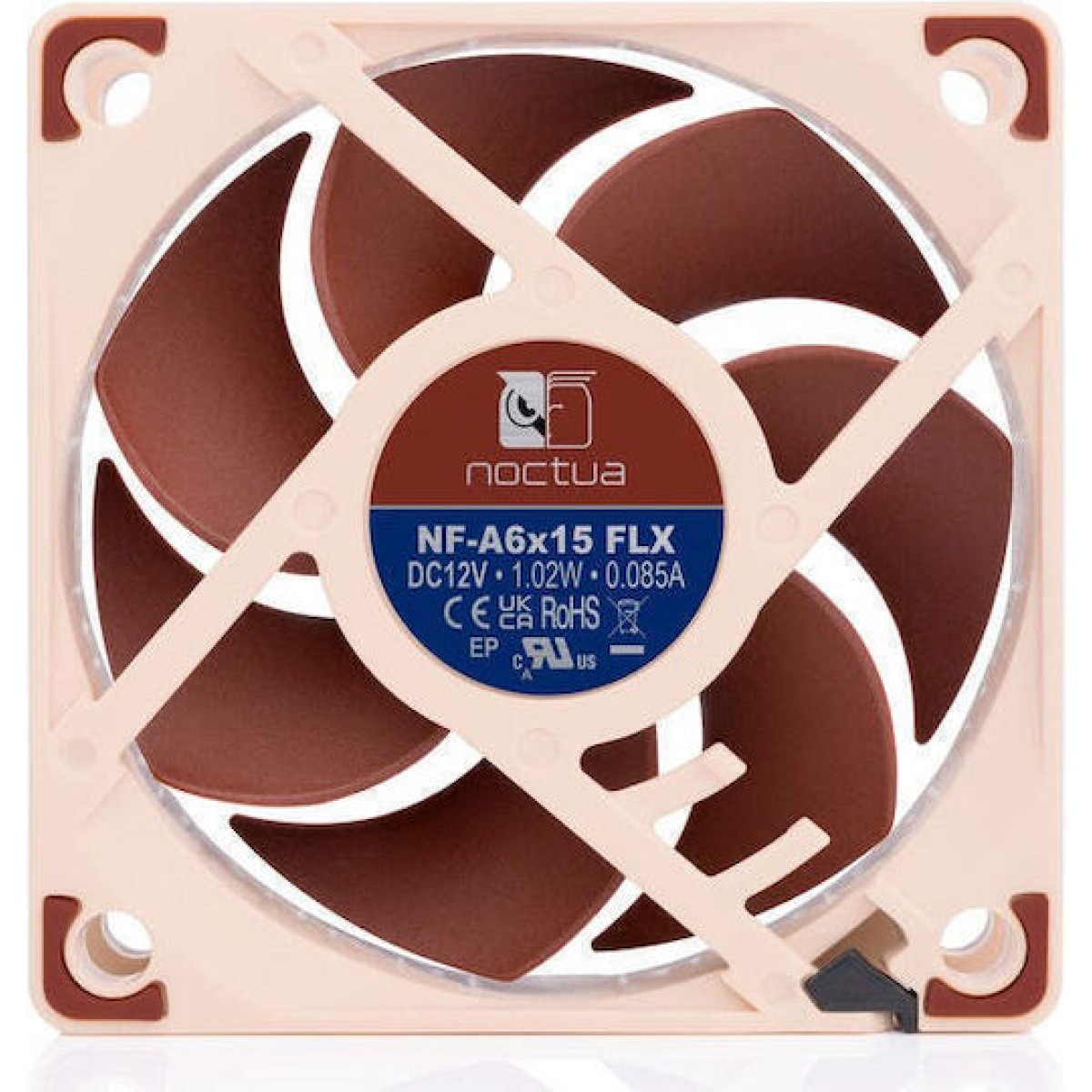 Noctua NF-A6x15 FLX Case Fan 60mm με Σύνδεση 3-Pin Καφέ